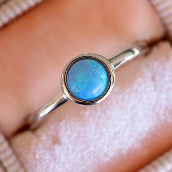 Blue Opal Ring - Picture 1 of 1